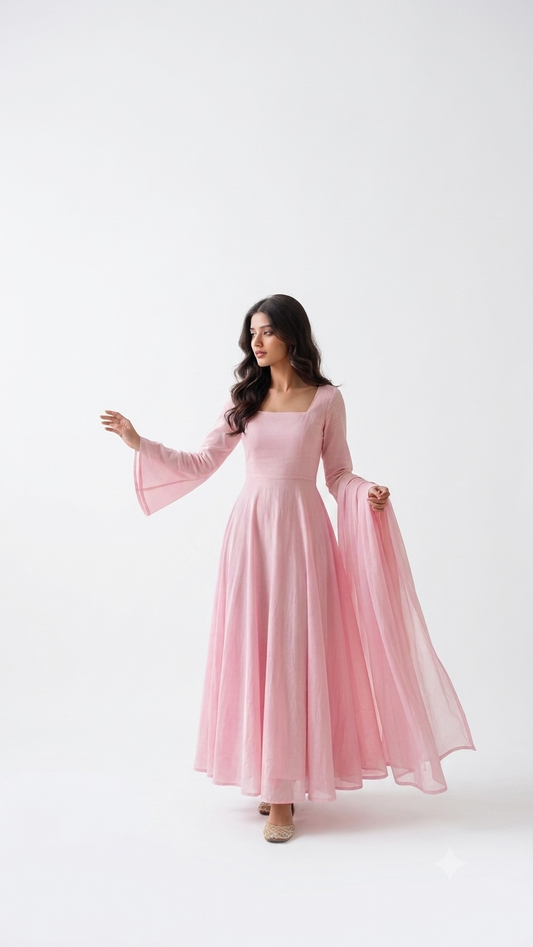 Elegant Western Style Full Frock Dress for Women | Premium Lawn & Cotton Summer Dress | Linen Winter Collection