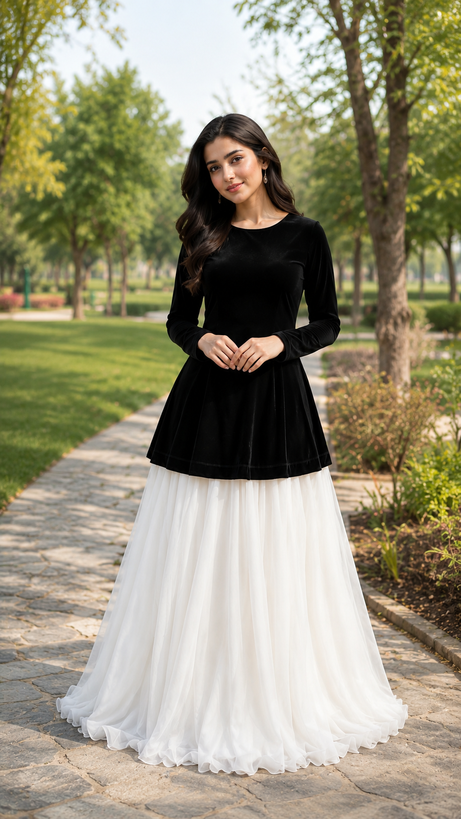 Velvet Silk Frock with Chiffon Lehnga | Premium Quality fabric