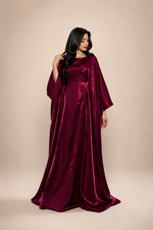 Luxury Kaftan Style Abaya for Women | Premium Shamooz Silk Modest Wear