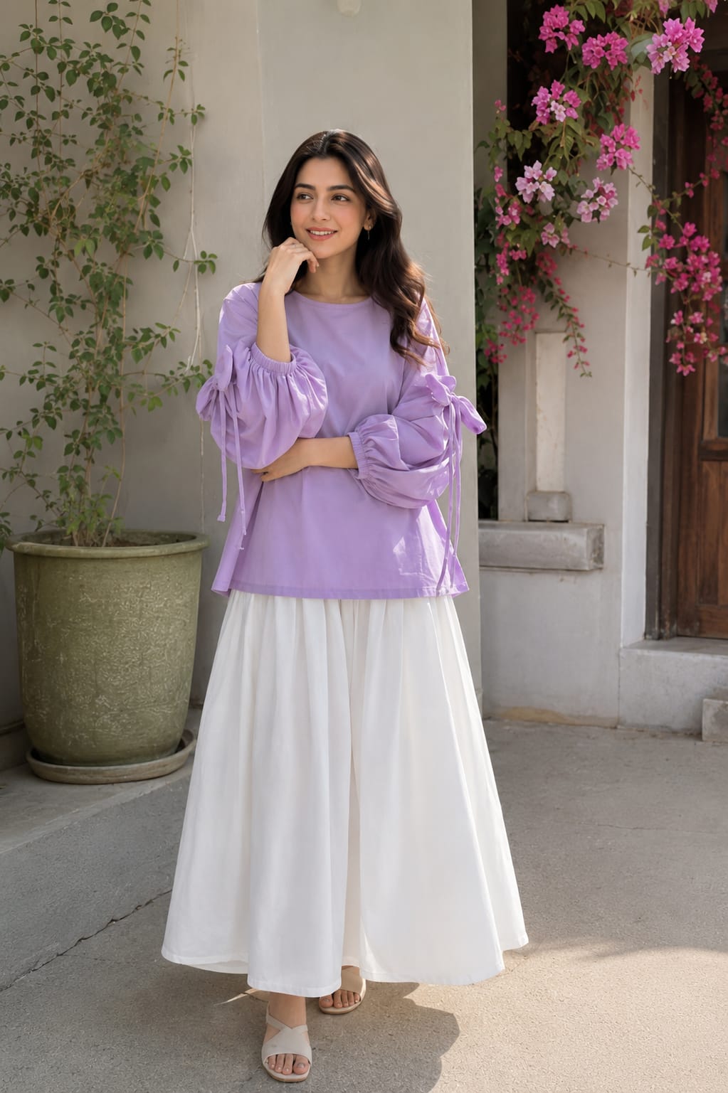 Plain Skirt Set with Baggy Shirt – Premium Cotton Stuff