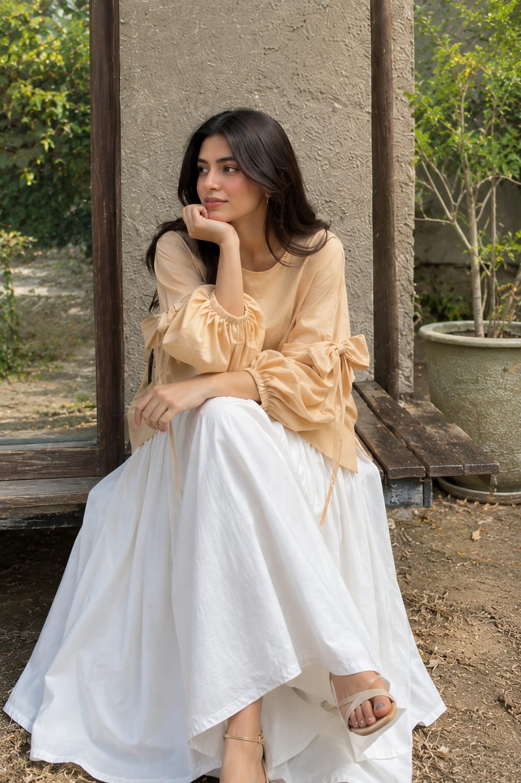 Plain Skirt Set with Baggy Shirt – Premium Cotton Stuff