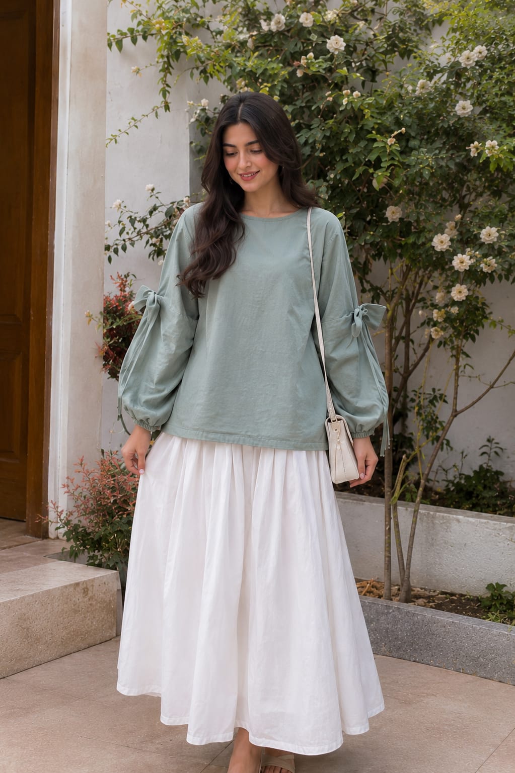 Plain Skirt Set with Baggy Shirt – Premium Cotton Stuff