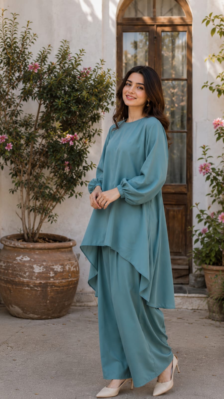 Modest Two Piece Co-Ord Set – Premium Cotton Fabric
