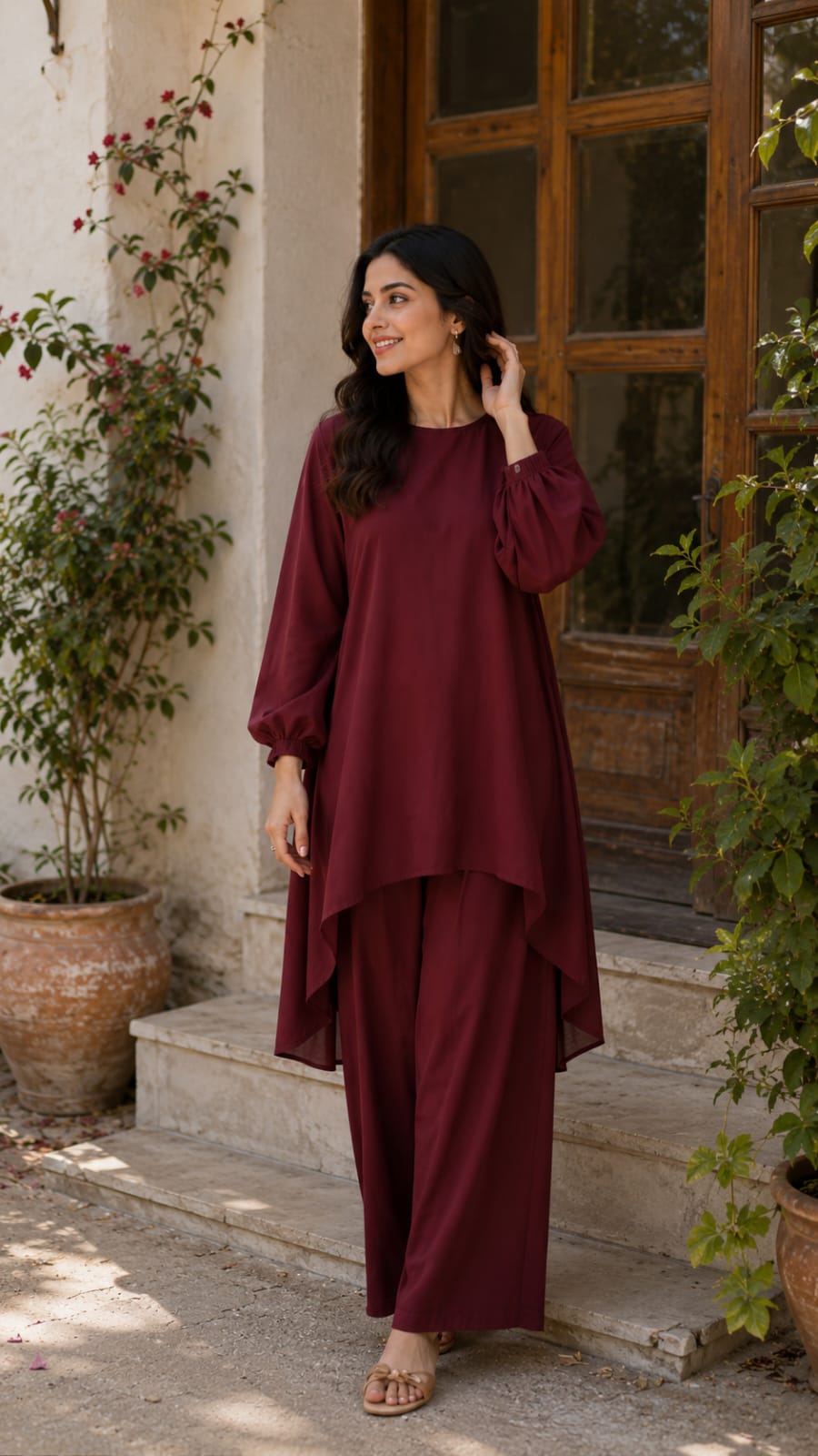 Modest Two Piece Co-Ord Set – Premium Cotton Fabric