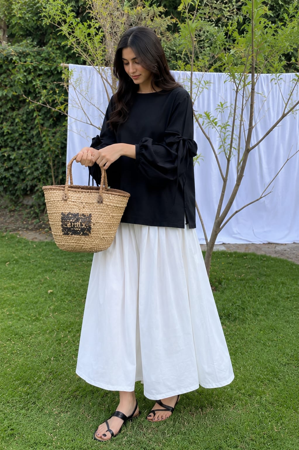 Plain Skirt Set with Baggy Shirt – Premium Cotton Stuff