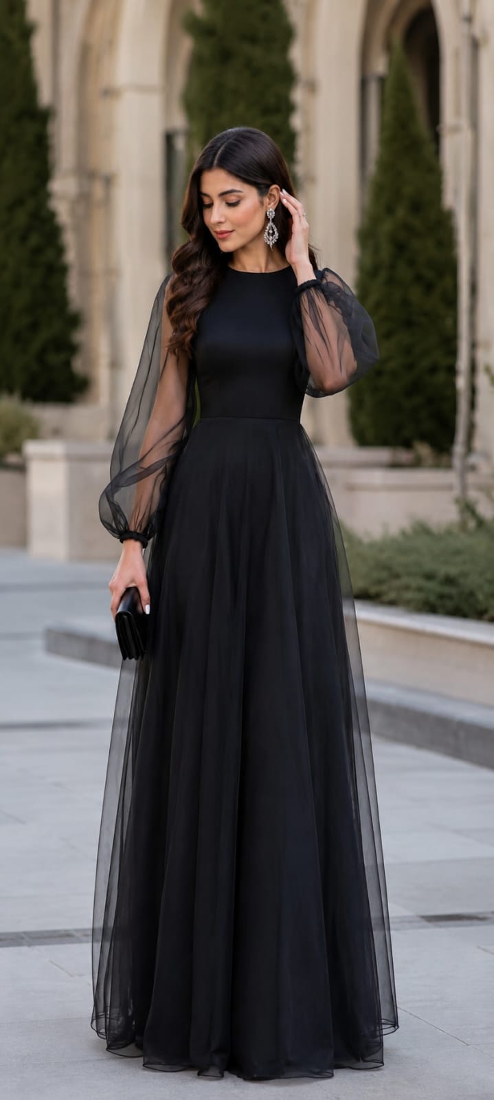 Elegant Silk & Organza Maxi Dress for women|velvet silk+organza fabric|Summer and winter both