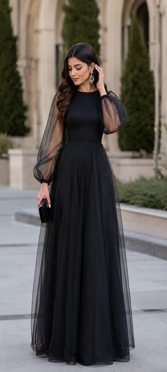 Elegant velvet Silk & Organza Maxi Dress for women|velvet silk+organza fabric|Summer and winter both