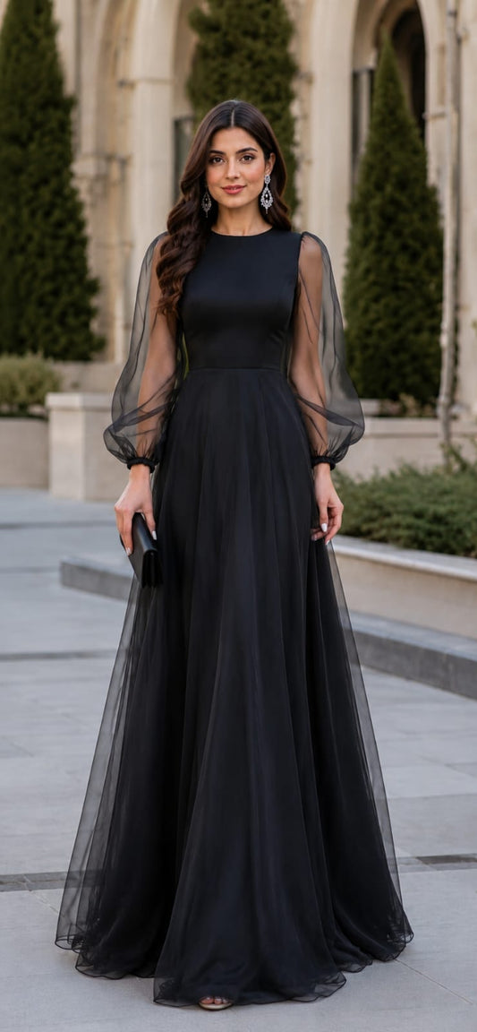Elegant velvet Silk & Organza Maxi Dress for women|velvet silk+organza fabric|Summer and winter both