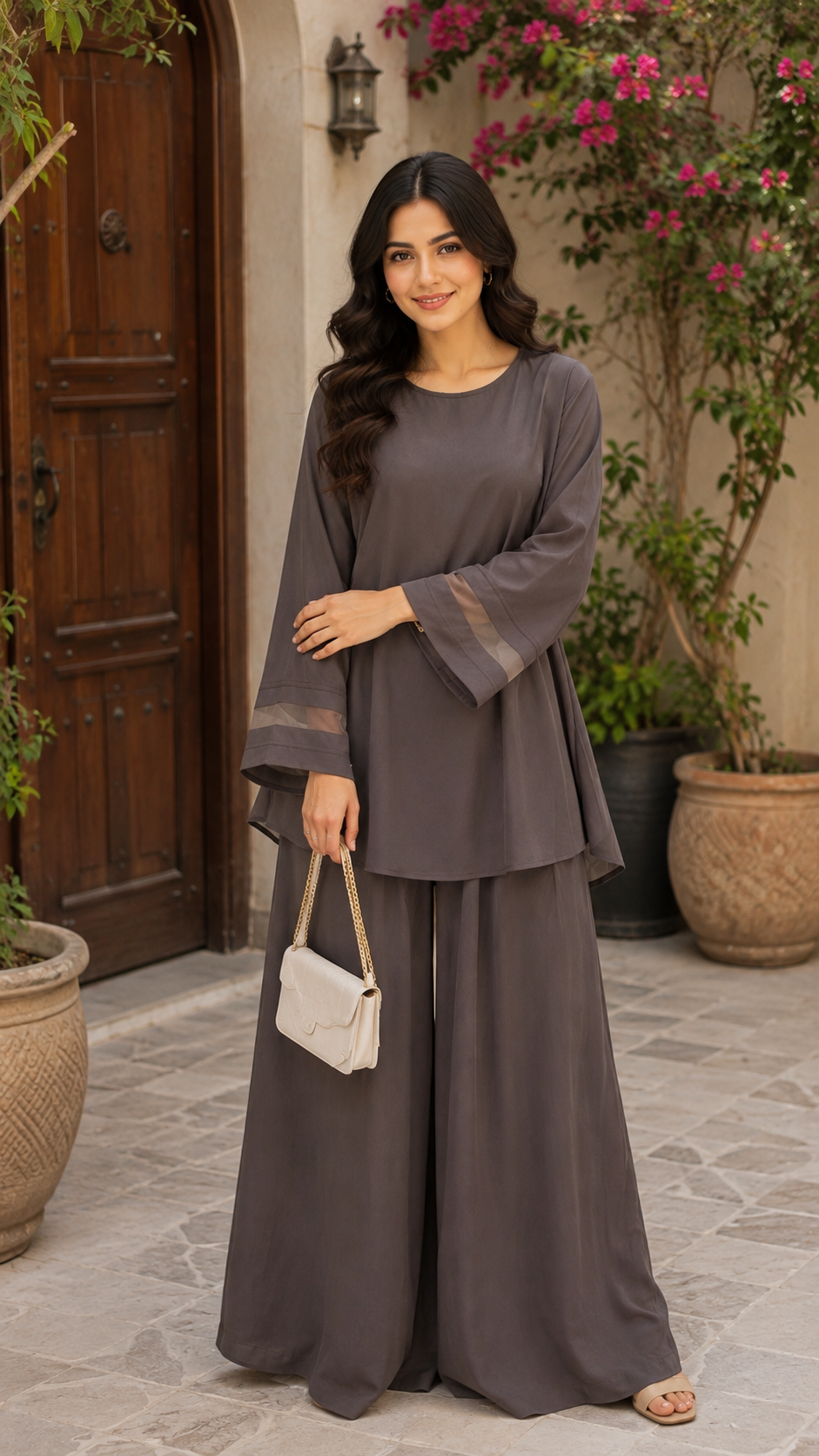 Noir Elegance Cotton 2-Piece Co-Ord Set