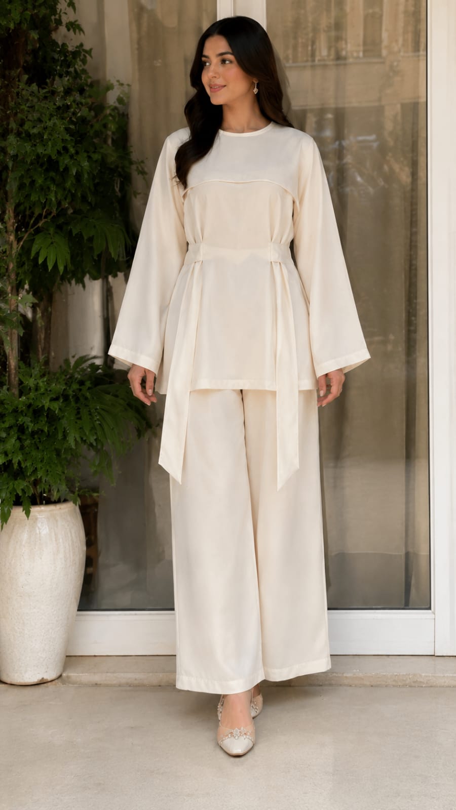 Modest Cape-Style Co-Ord Set|Velvet silk Premium fabric|Elegant style
